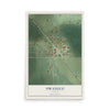 Map of Owaneco, Illinois, 12 x 18 inch unframed archival matte print
