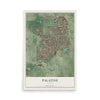 Map of Palatine, Illinois, 12 x 18 inch unframed archival matte print