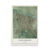 Map of Palos Heights, Illinois, 12 x 18 inch unframed archival matte print
