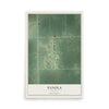 Map of Panola, Illinois, 12 x 18 inch unframed archival matte print