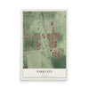 Map of Park City, Illinois, 12 x 18 inch unframed archival matte print