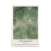 Map of Parkersburg, Illinois, 12 x 18 inch unframed archival matte print