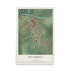 Map of Pecatonica, Illinois, 12 x 18 inch unframed archival matte print