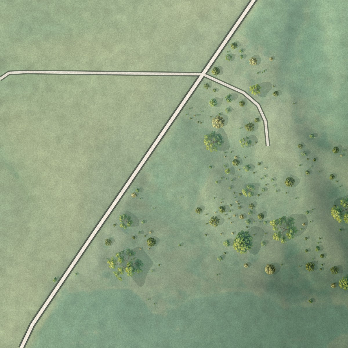 Second close-up of the map of Phillipstown, Illinois print showing more streets and buildings