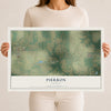 Map of Pierron, Illinois, 12 x 18 inch unframed archival matte print