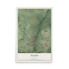 Map of Plano, Illinois, 12 x 18 inch unframed archival matte print