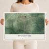 Map of Pocahontas, Illinois, 12 x 18 inch unframed archival matte print