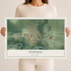 Map of Potomac, Illinois, 12 x 18 inch unframed archival matte print