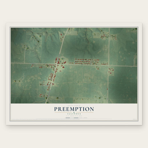 Preemption, Illinois map print, the full design