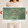 Map of Red Bud, Illinois, 12 x 18 inch unframed archival matte print