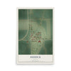 Map of Reddick, Illinois, 12 x 18 inch unframed archival matte print