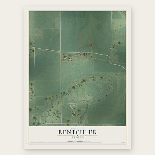 Rentchler, Illinois map print, the full design