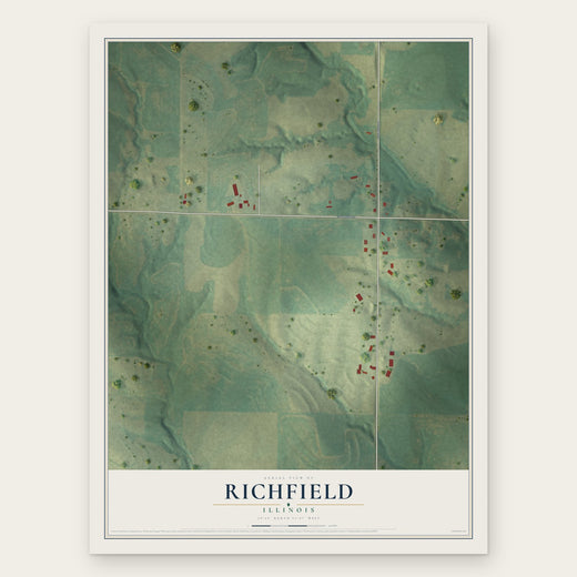 Richfield, Illinois map print, the full design
