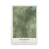 Map of Richmond, Illinois, 12 x 18 inch unframed archival matte print