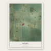 Riley, Illinois map print, the full design