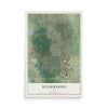 Map of Riverwoods, Illinois, 12 x 18 inch unframed archival matte print