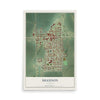 Map of Shannon, Illinois, 12 x 18 inch unframed archival matte print