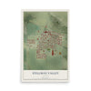 Map of Stillman Valley, Illinois, 12 x 18 inch unframed archival matte print