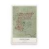 Map of Stone Park, Illinois, 12 x 18 inch unframed archival matte print