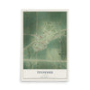 Map of Tennessee, Illinois, 12 x 18 inch unframed archival matte print