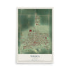 Map of Toluca, Illinois, 12 x 18 inch unframed archival matte print