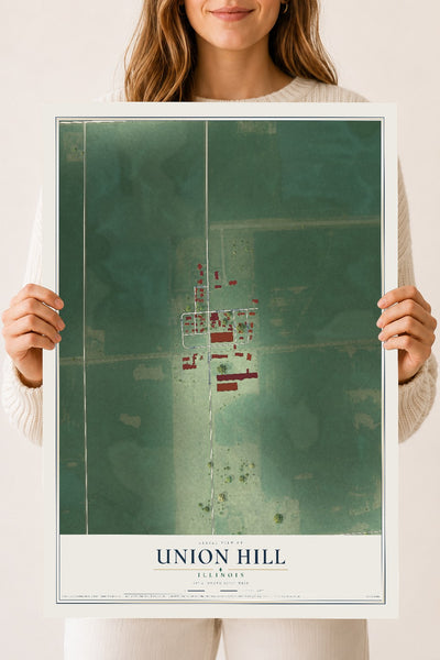 Map of Union Hill, Illinois, 18 x 24 inch unframed archival matte print