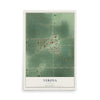 Map of Verona, Illinois, 12 x 18 inch unframed archival matte print