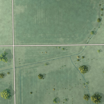Second close-up of the map of Verona, Illinois print showing more streets and buildings