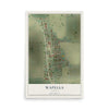 Map of Wapella, Illinois, 12 x 18 inch unframed archival matte print