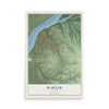 Map of Warsaw, Illinois, 12 x 18 inch unframed archival matte print
