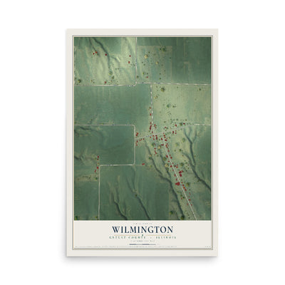 Map of Wilmington, Greene County, Illinois, 12 x 18 inch unframed archival matte print