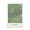 Map of Yorkville, Illinois, 12 x 18 inch unframed archival matte print