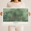 Map of Albany, Indiana, 12 x 18 inch unframed archival matte print