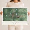 Map of Albion, Indiana, 12 x 18 inch unframed archival matte print