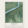 Americus, Indiana map print, the full design