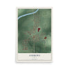 Map of Andrews, Indiana, 12 x 18 inch unframed archival matte print