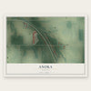Anoka, Indiana map print, the full design