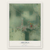 Arcola, Indiana map print, the full design