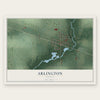 Arlington, Indiana map print, the full design