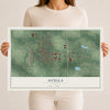 Map of Avilla, Indiana, 12 x 18 inch unframed archival matte print