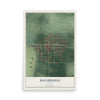 Map of Bainbridge, Indiana, 12 x 18 inch unframed archival matte print