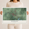 Map of Batesville, Indiana, 12 x 18 inch unframed archival matte print