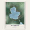 Beaver Dam, Indiana map print, the full design