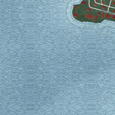 Close-up of the map of Beaver Dam, Indiana print showing street and building detail