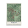 Map of Beech Grove, Indiana, 12 x 18 inch unframed archival matte print