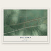 Billtown, Indiana map print, the full design
