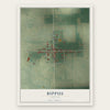 Bippus, Indiana map print, the full design