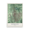 Map of Bloomington, Indiana, 12 x 18 inch unframed archival matte print