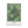 Map of Bourbon, Indiana, 12 x 18 inch unframed archival matte print