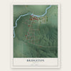 Bridgeton, Indiana map print, the full design